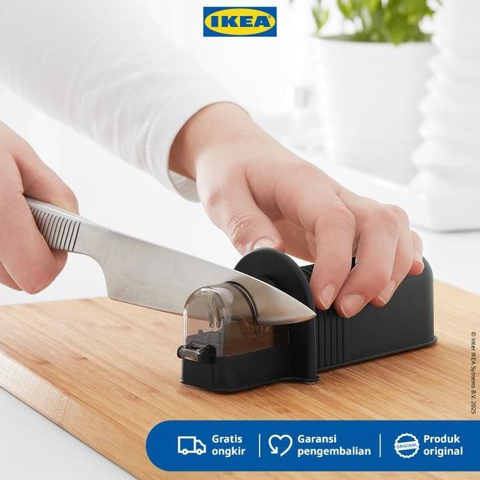 IKEA ASPEKT Pengasah Pisau Hitam Berkualitas Kitchenware Alat