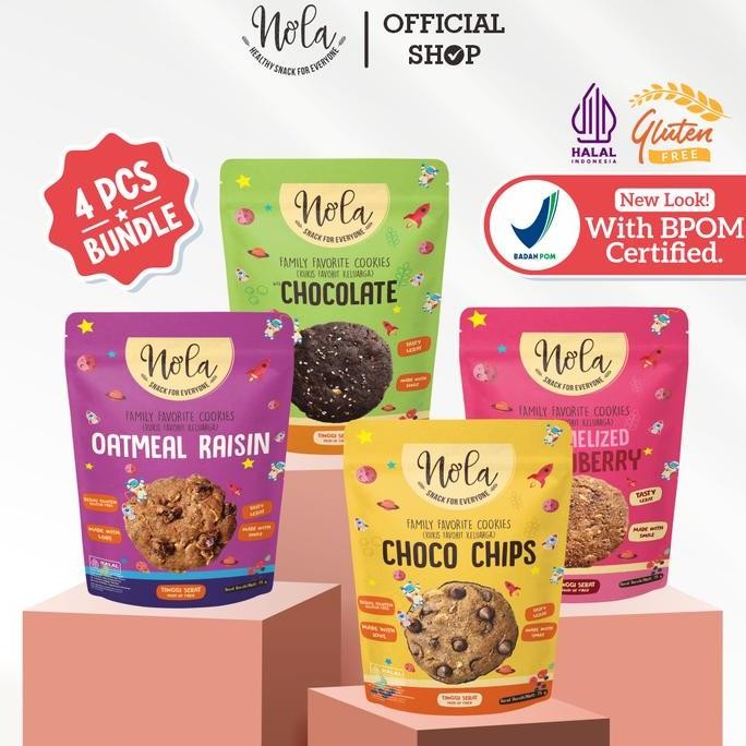 

Paket Nola Cookies 4 Varian - Gluten Free Choco Strawberry Granola Stok Terbatas