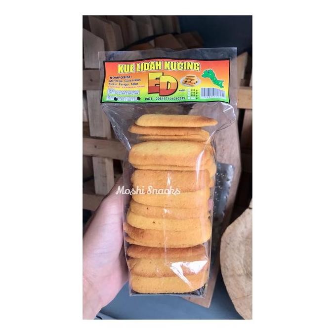 

Kue Lidah Kucing Cap ED Asli Bangka Cookies Renyah Stok Terbatas