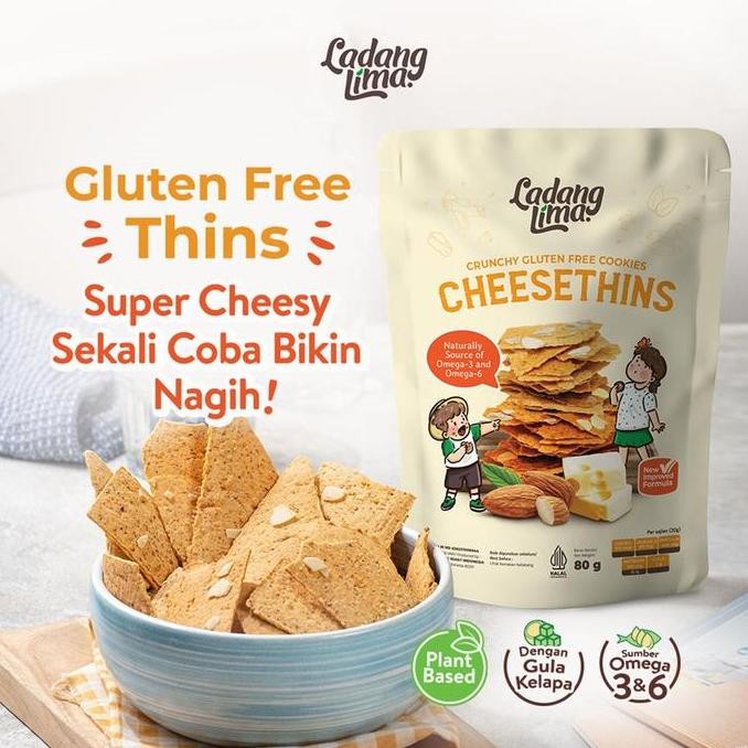 

Cheesethins Gluten Free Cookies | Kukis Crispy Sehat Ladang Lima Stok Terbatas