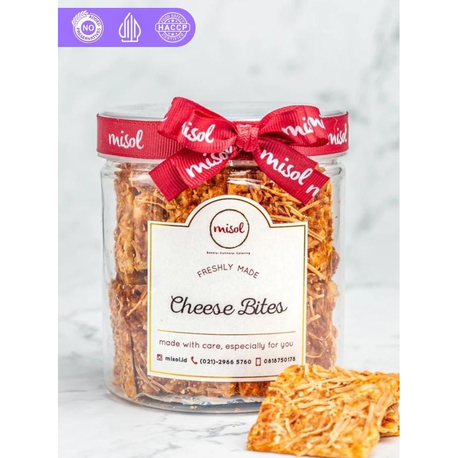 

MISOL Cheese Bites 141gr - Kue Kering Keju Toples Bulat Stok Terbatas