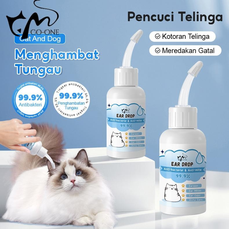 CO-ONE Tetes Telinga Kucing Anjing Anti-bakteri  Anti-Tungau Menghilangkan Bau Telinga Dan Kotoran T