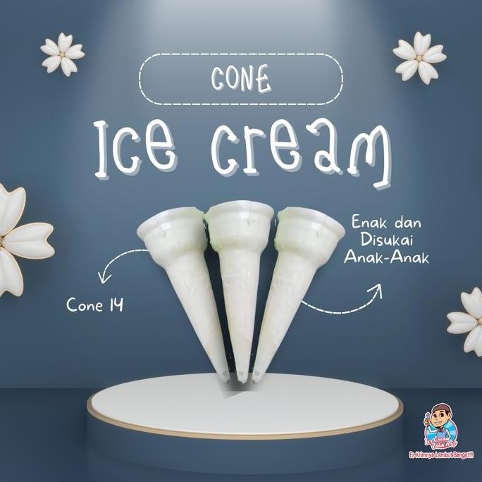 Cone Es Krim Mini Diameter 4cm Isi 400pcs Kerupuk Cone Ice Cream Kecil Stok Terbatas