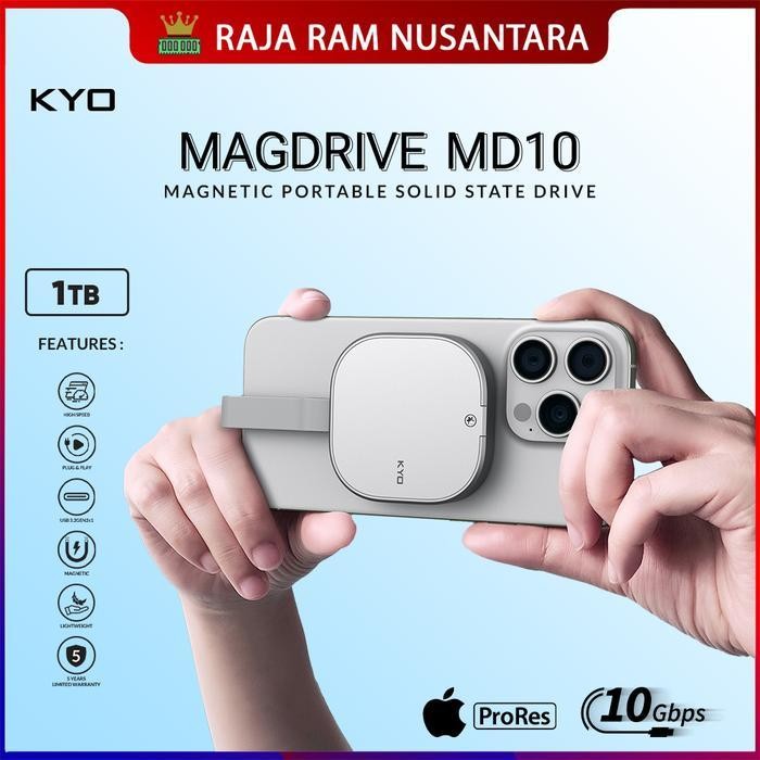 UP KYO MAGDRIVE MD10 10Gbps Magsafe MAGNECTIC SSD PORTABLE USB 3.2 Gen 2x1 10Gbps Magnet Portable SS