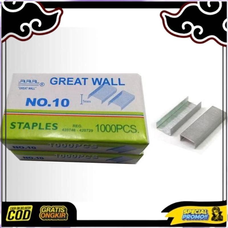 

Offer Discount Isi Staples Greatwall No.10 Original [ 1 Pak Kecil ] / Isi Staples Great Wall No 10