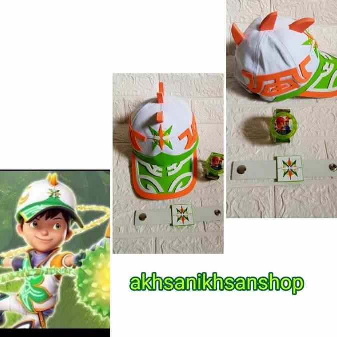 Topi Boboiboy Sori +Jam Tangan Boboiboy Bonus Gelang Terbaik
