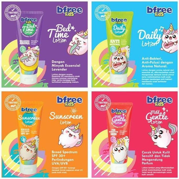 Bfree Kids Sunscreen Anak | Bfree Kids Lotion | Bfree Kids Bed Time Lotion | Bfree Kids Daily Lotion