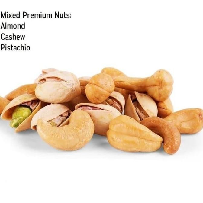 

Premium Mix Nuts / Trail Mix/Kacang Mix /Almond Cashew Pistachio 500G Pasti Promo