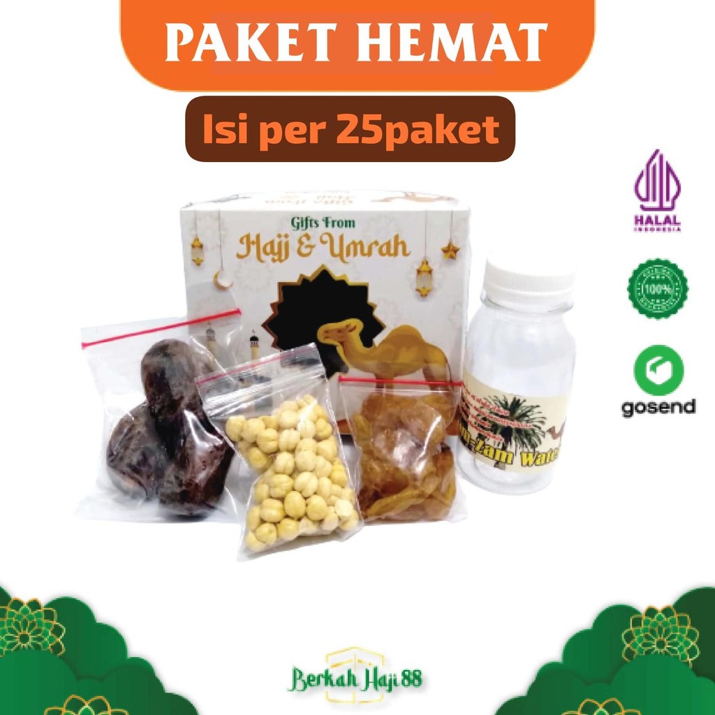 

Paket 25Box Hemat Oleh Oleh Haji Umroh Murah Dan Lengkap Air Zamzam Dan Botol 80Ml