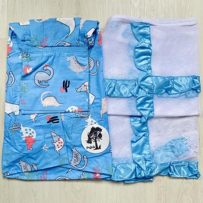 (1Set) Ayunan Bayi Per 1 Jumbo Matahari ( Lengkap Per , Hanger , Kain Ayunan Dan Kelambu Bayi)