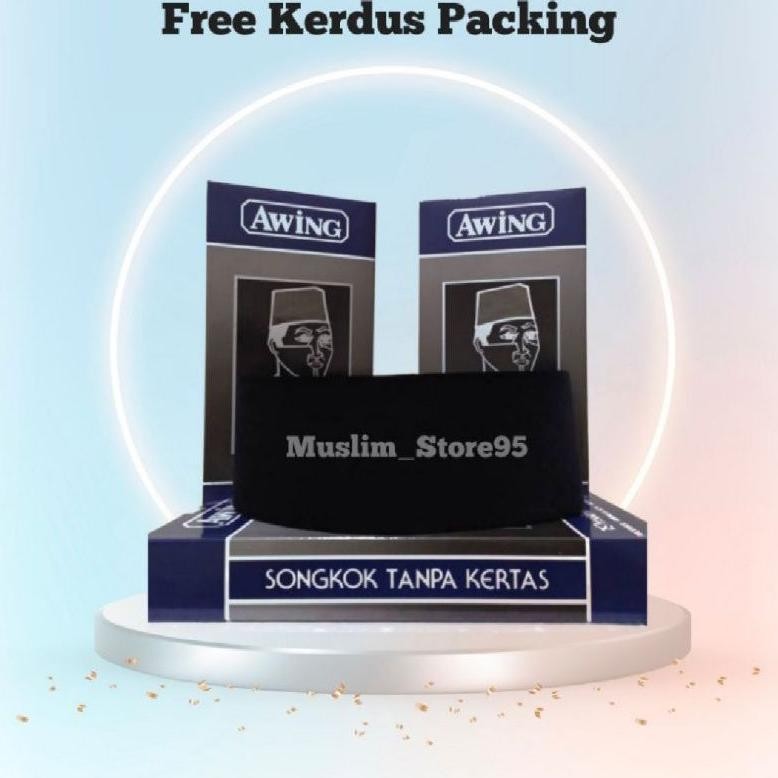 Songkok Awing AC Tinggi 8,9,10,11,12 Original Produk | Kopyah Awing | Peci Awing | Songkok Awing
