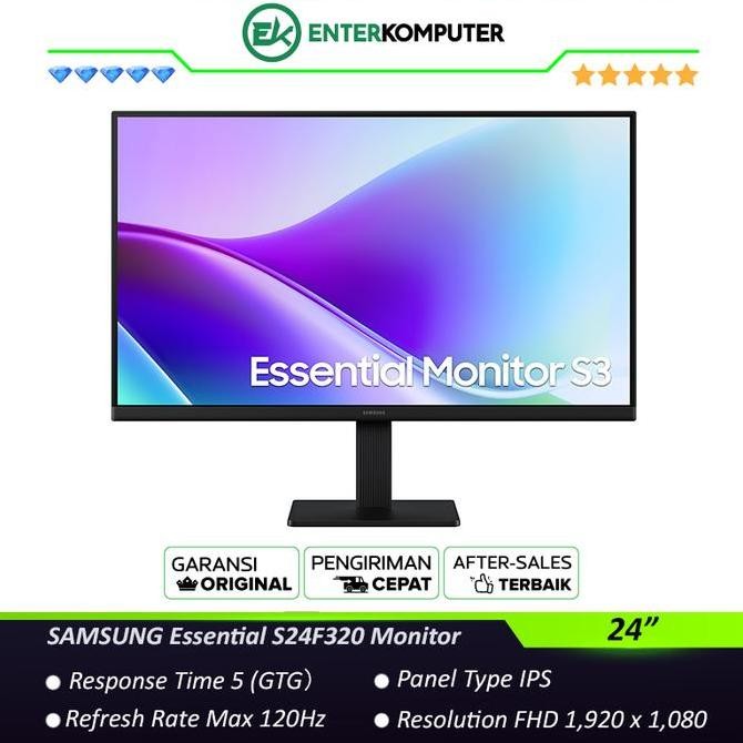 Samsung Essential S24F320 24" Fhd Ips 120Hz Monitor / Monitor 24 Inch Co