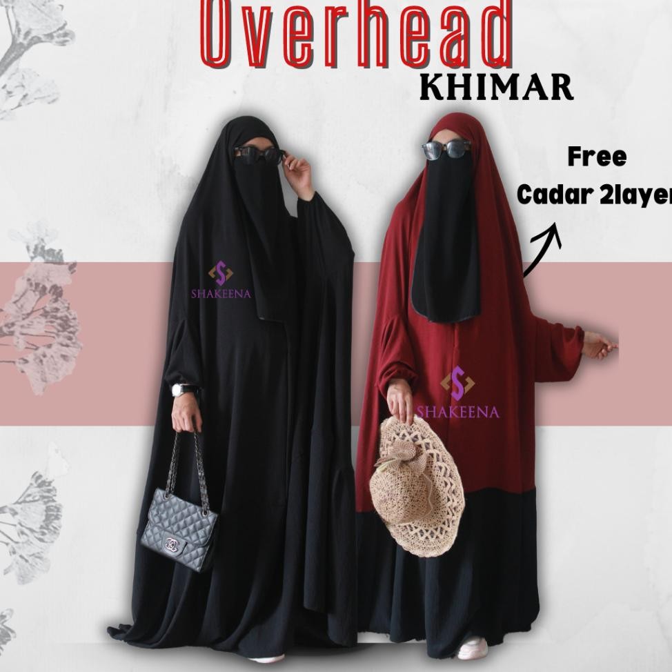 Khimar Overhead Free Niqob Ban Hijab One Piece Ada Tangannya