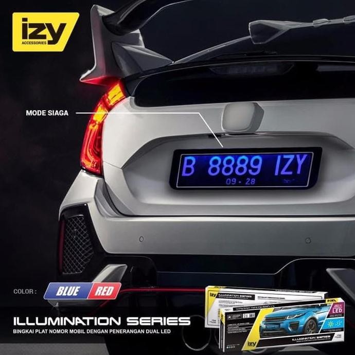 Dudukan Tatakan Cover Plat Nomor Lampu Led Mobil Innova Promo