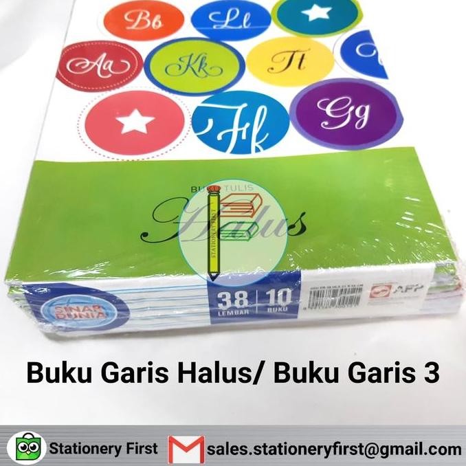 

Buku Tulis Sidu Garis Halus Garis 3 Sinar Dunia 38 Lembar Per Pack