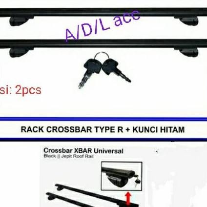 Cross Bar- Kaki Rack Model Jepit Roof Rail Fortuner /Rush/Terios Lama Diskon