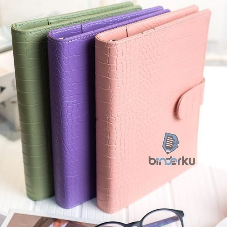 

Binderku Mha Gratis Kertas 50 Lembar Pulpen Binder Croco Kulit Sintetis Matte A5 20Ring B5 26Ring