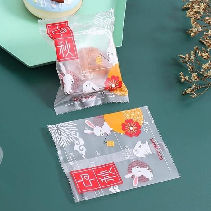 

kantong bungkus mooncake bunny lampion MC-01 / plastik kue bulan