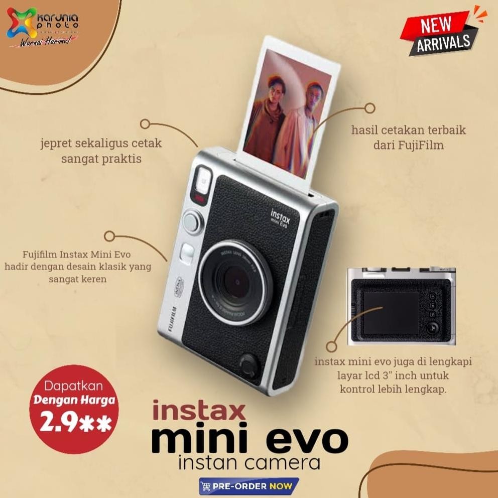 Instax mini evo instan kamera fujifilm // kamera instax mini evo