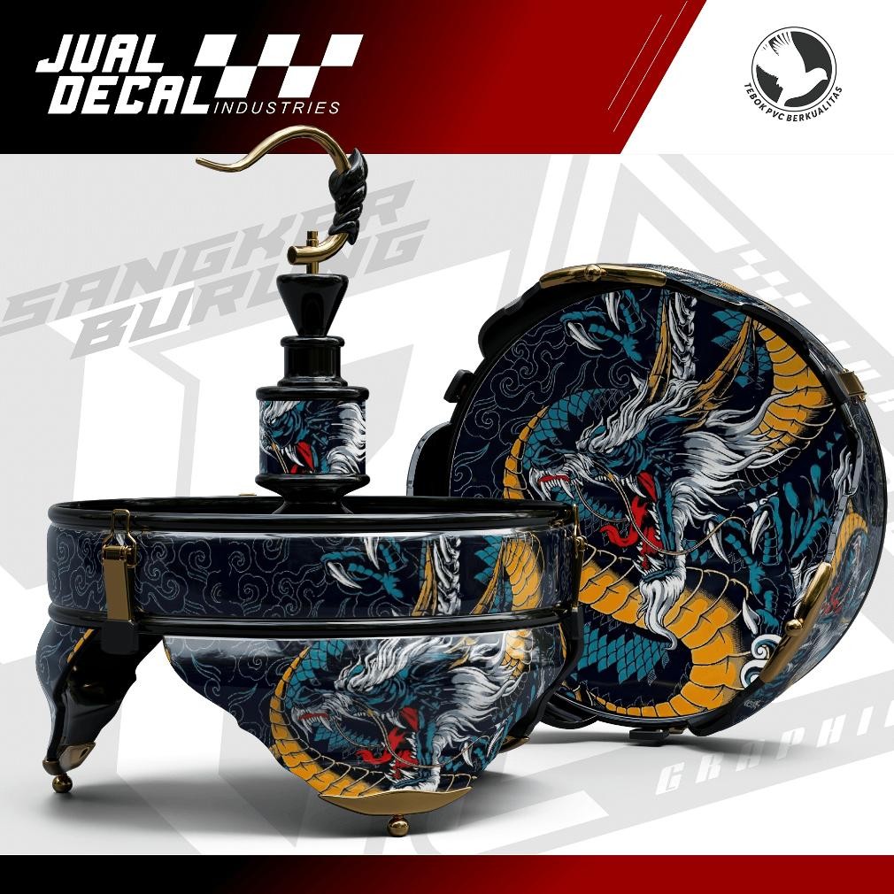 Stiker Sangkar Burung Lovebird NAGA DRAGON Decal Tebok Love Bird Custom Variasi MURAH