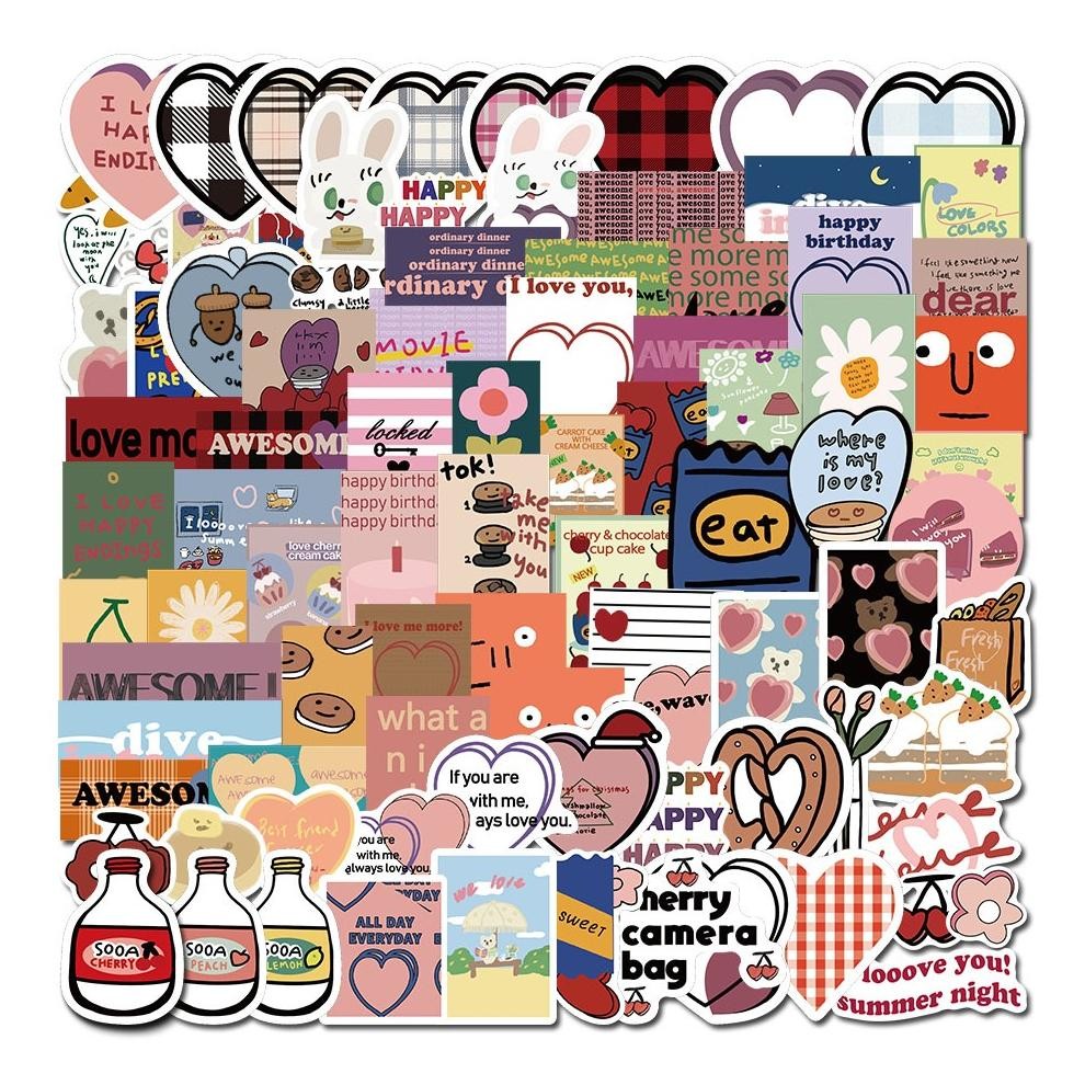 

Stiker Set Stiker Paket 90PCS Lucu Gaya feminin Stiker INS Bunga yang lucu Stiker Anti Air Stikers Berperekat Waterproof sticker decal buat Motor Helm Buku Journal Koper Casing HP Laptop Botol Minum LR-79
