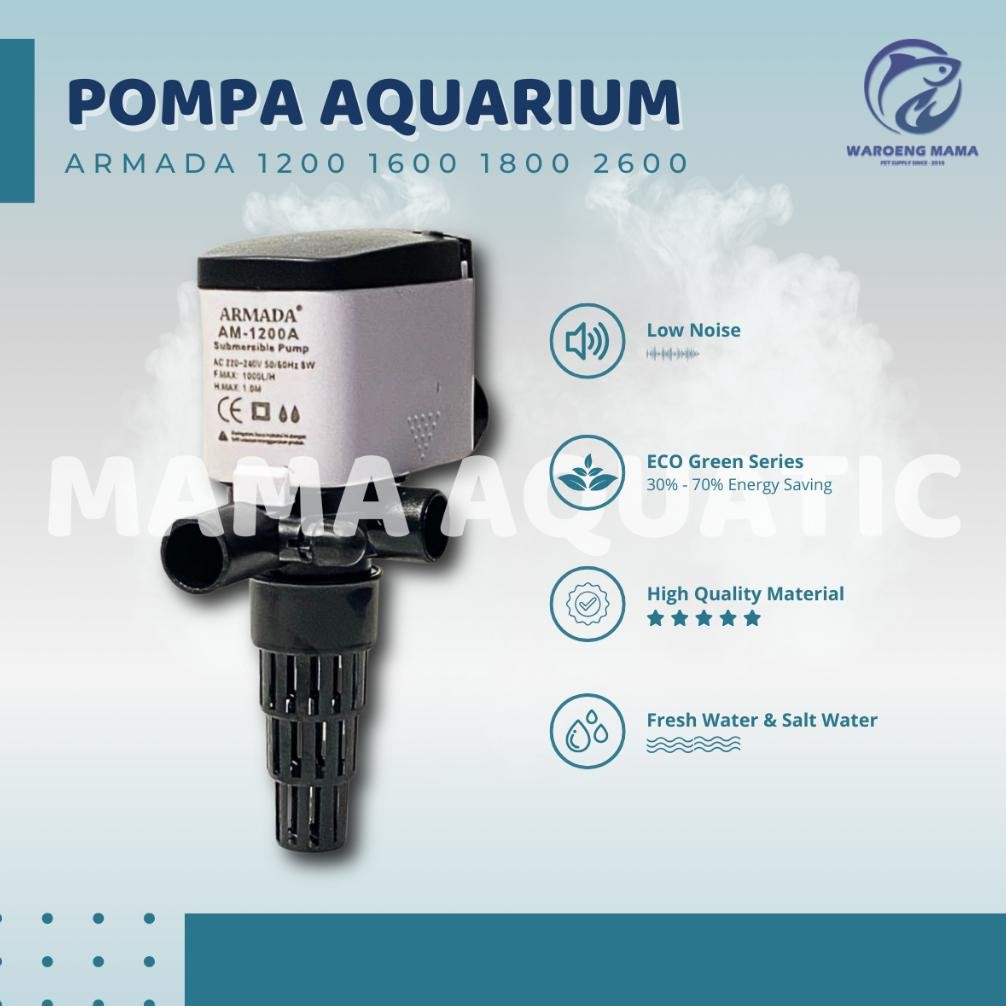 POMPA AIR AQUARIUM ARMADA AM 1200 1600 1800 2600 MESIN FILTER AQUARIUM HEMAT LISTRIK POMPA AQUARIUM 