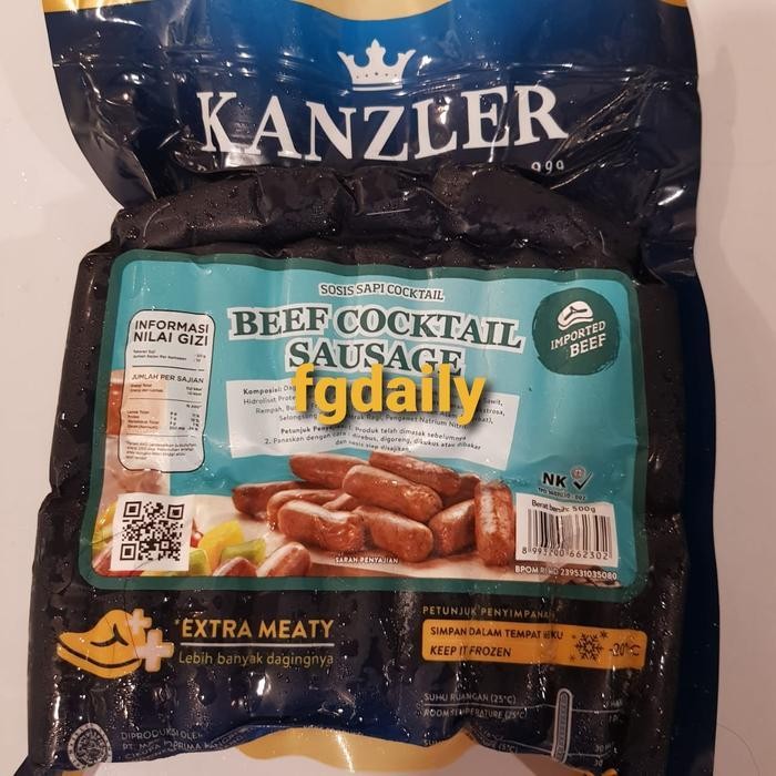 

Rps Sosis Premium Kanzler Beef Cocktail 500Gr / Kanzler Beef Cocktail