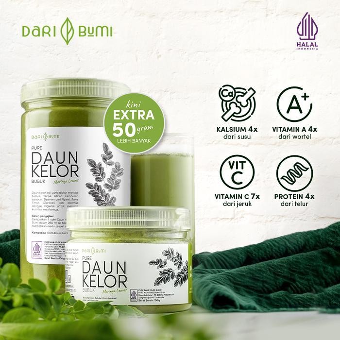 

Rps Dari Bumi Paket Bundling Daun Kelor Moringa Bubuk 450 Gram Dan Madu Murni Akasia 350 Gram