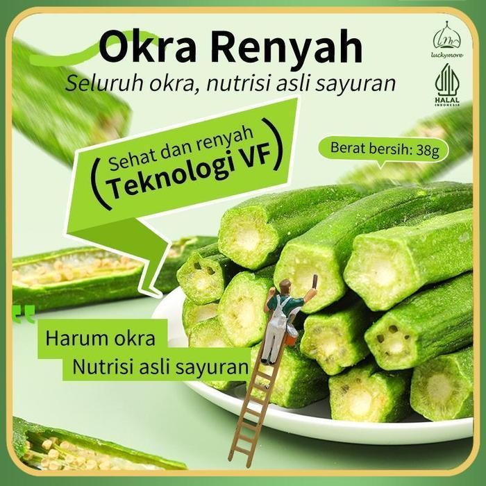 

Rps LuckymoreHalal Okra Renyah 38Gr, Keripik Okra, Keripik Sayur, Okra Kering, Cemilan Sehat, Snack Sehat Rendah Kalori, Okra Crispy