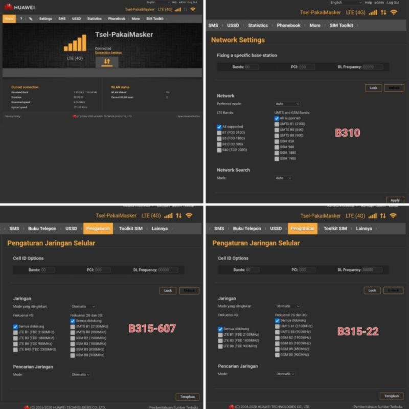 PV Home Router Modem Wifi Huawei B310 B311 B315 B525 B535 B310s B311as B315s B525s