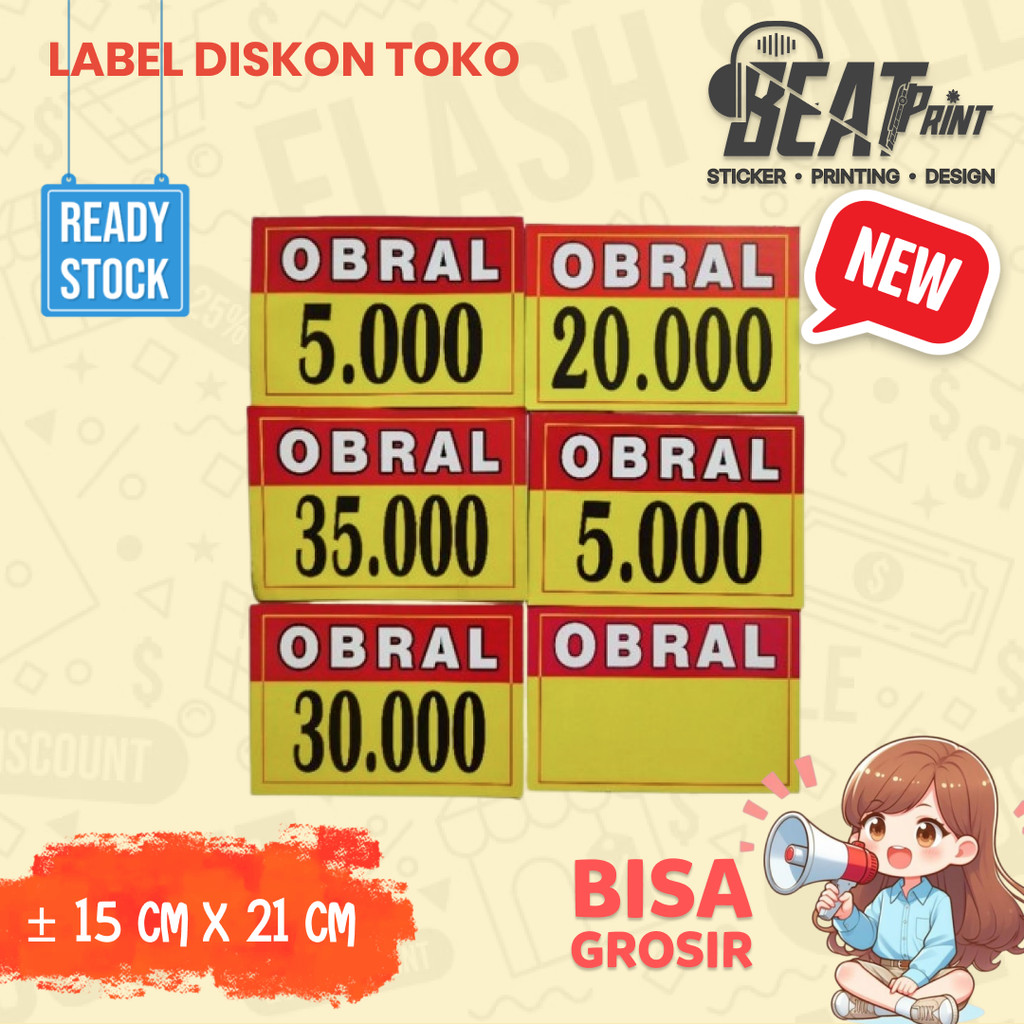 

Kertas Obral Harga / Kertas Tulisan Harga Bandrol / Name Tag Harga Jualan / Kertas Obral Harga Jualan