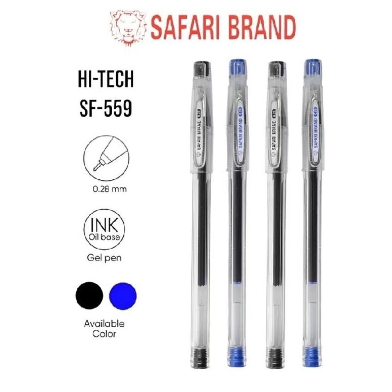 

Exclusive (1Pack=12Pcs) Pulpen Gel Hi-Tech/Bolpen Hitech Safari Premium