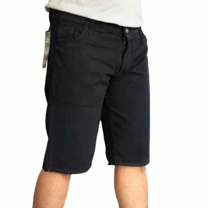 Kekinian - Celana pendek pria jeans bawah lutut
