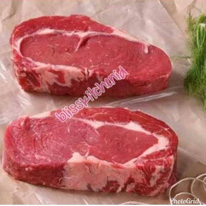 

Daging Sapi Impor Aus Rib Eye / Cube Roll Beef Steak Grade A 200Gr Pasti Ori