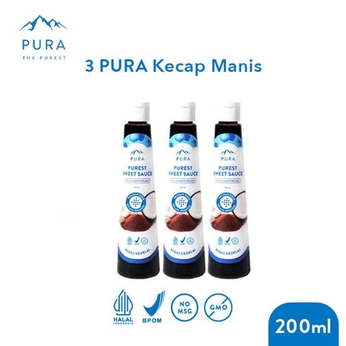 

Pura Kecap Manis I 3 Pura Kecap Manis (200Ml) - Purest Sweet Sauce - Rendah Gula - Organik - Kecap Manis Kelapa - Tanpa Msg - Kecap Manis Mpasi Anak - Low Sugar - Natural Pasti Promo