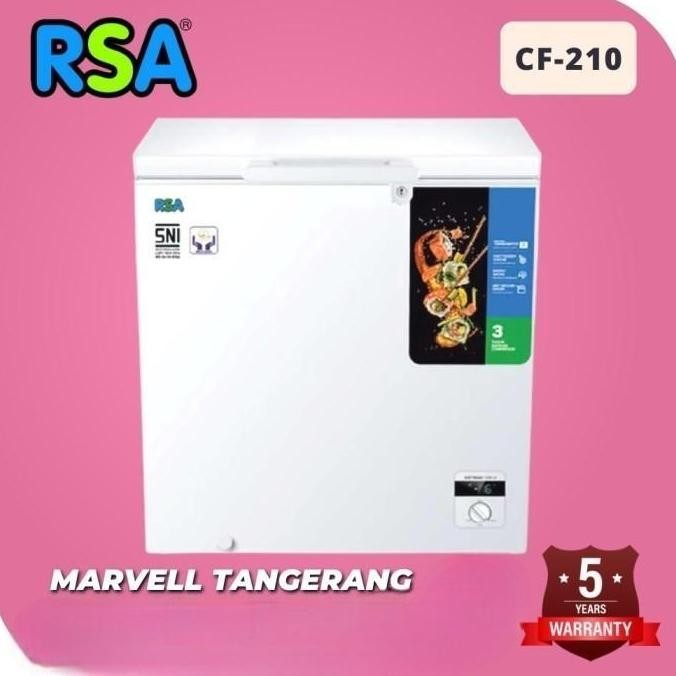 Promo CHEST FREEZER RSA CF 210 KULKAS BOX 200 LITER ORIGINAL COD