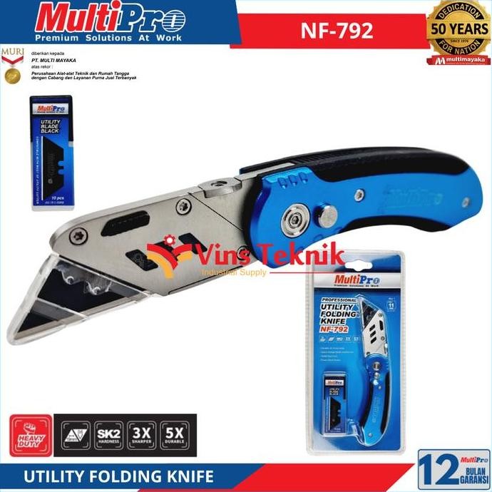 

Utility Folding Knife Nf-792 Multipro Nf792 Cuter Lipat Heavy Duty