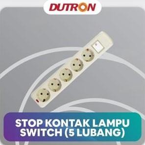 Dutron Stop Kontak 3 / 4 / 5 Lubang + Saklar/Switch Original