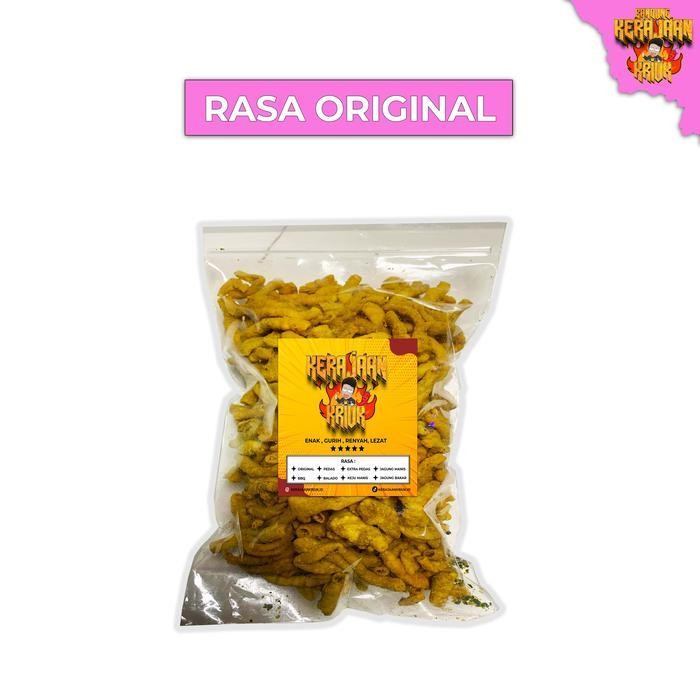 

FF KERAJAANKRIUK - Buy 1 Get 3 USUS CRISPY 300 Gram Kripik Usus Rasa Original 100gr Pedas 100gr Extrapedas 100gr Cemilan Renyah Bumbu Melimpah