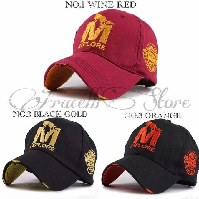 TOPI BASEBALL CAPS INISIAL M PRIA WANITA / JUAL TOPI HURUF M IMPORT
