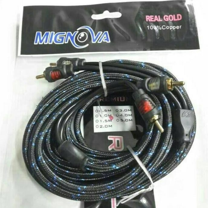 siap kirim kabel rca mignova 2 rca 5 meter audio mobil