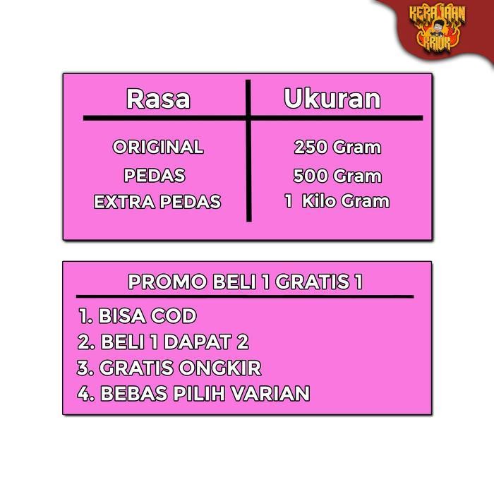 

FF Beli 1 Dapat 2 Basreng Original 250gr Pedas 250gr Cemilan Enak Gurih Pedas Renyah Snack Food Makanan Goreng Keripik