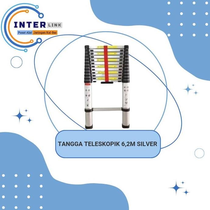 Tangga Teleskopik 6,2M Silver Merk Amg Co