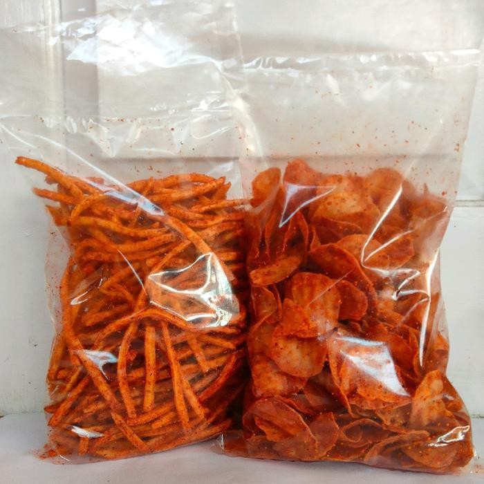 

FF Paket Bundling Stik Bawang dan Keripik Singkong DUAR DOER Cemilan Snack 1kg