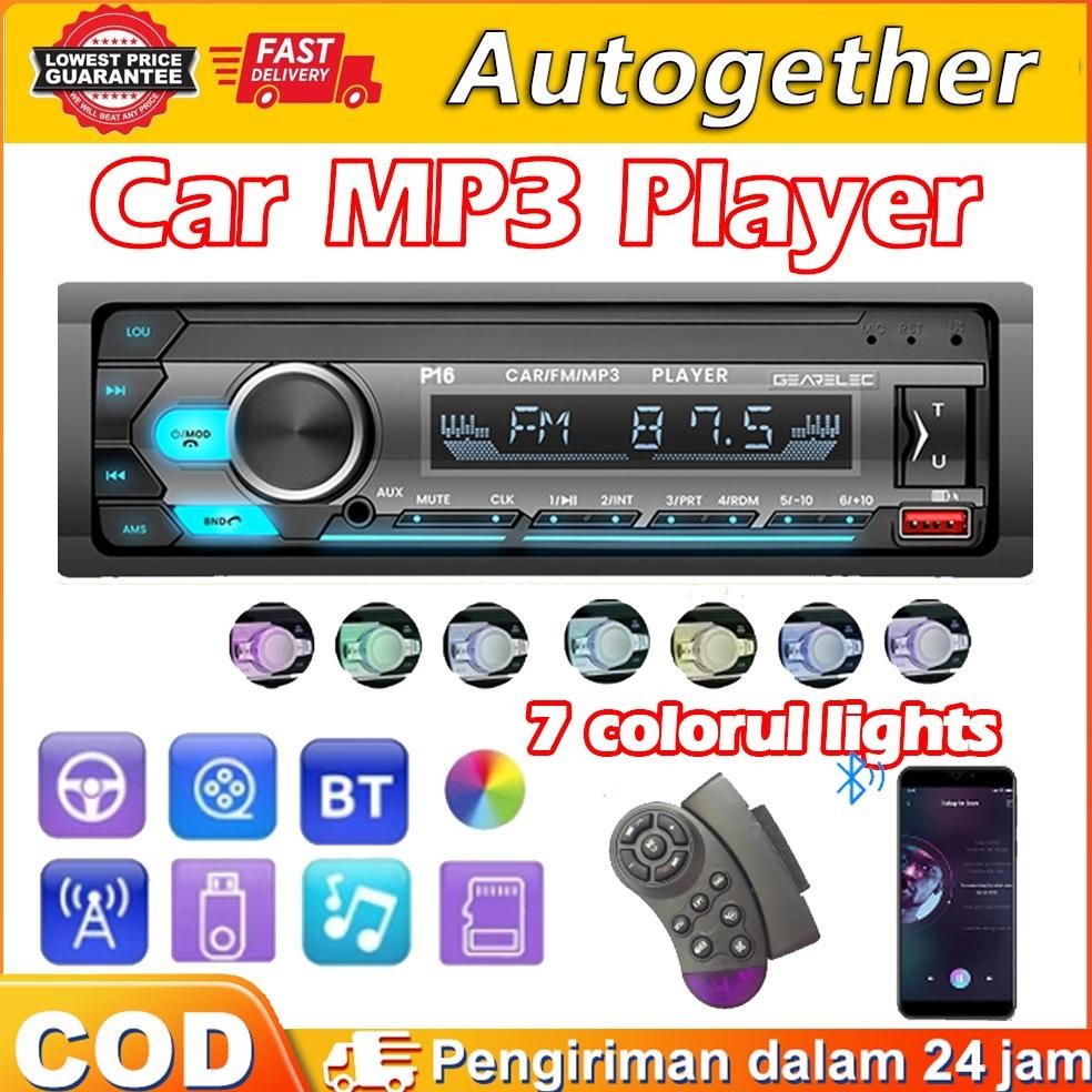 1Din Universal Tape Mobil Audio MP3 Player Single Din Version Multifungsi 60W Bluetooth5.0 USB MP3 F