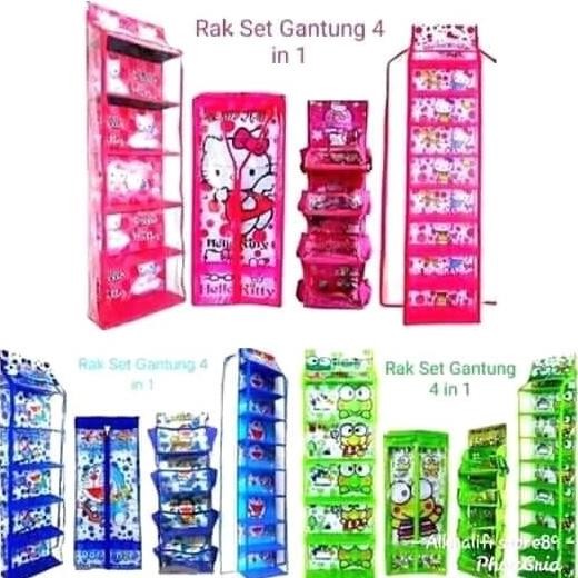 Rak Sepatu Gantung Set 4 In 1 Plastik Resleting nUg