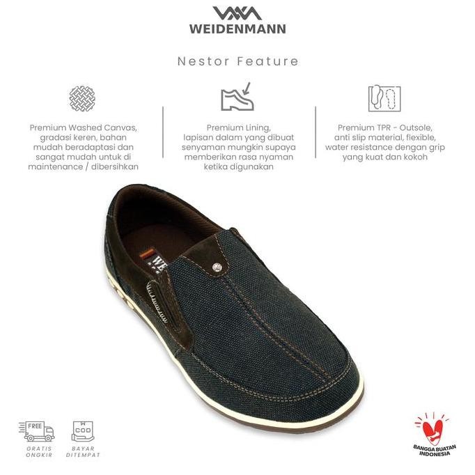 Sepatu Slip On Canvas Pria Weidenmann (Nestor 03)