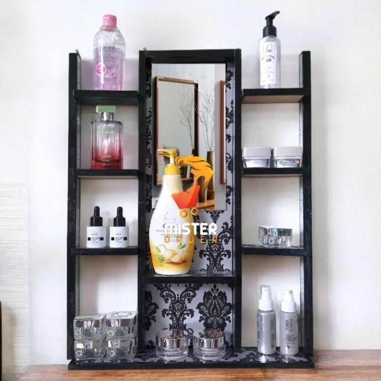 Rak Kosmetik 2 Tiang Minimalis Model Kupu2 - Rak Hias Gantung Rak Kosmetik Minimalis Tolet nUg