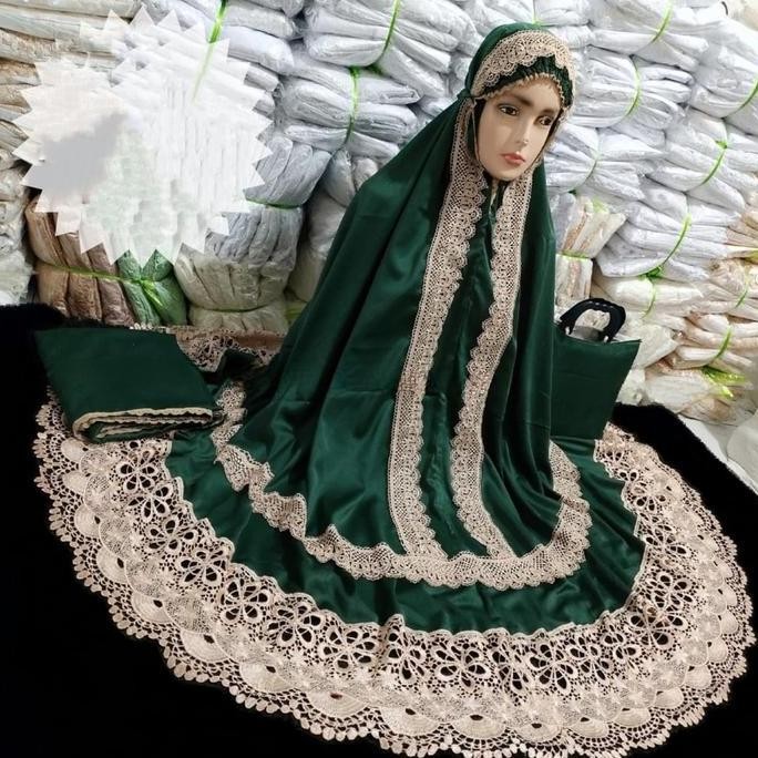 Mukena dewasa andin ikatan cinta jumbo kd full renda seroja terbaru mukena prada princess keong sero