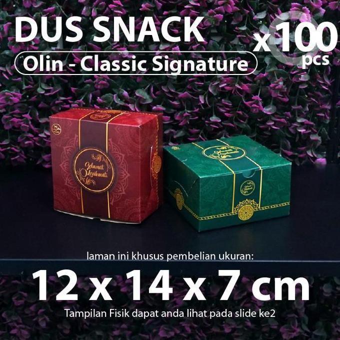 

Paket 100 pcs - Dus Motif 12 x 14 x 7 cm - Signature Classic - Olin
